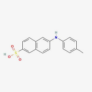 molecular formula C17H15NO3S B1204793 2-Naphthalenesulfonic acid, 6-[(4-methylphenyl)amino]- CAS No. 7724-15-4