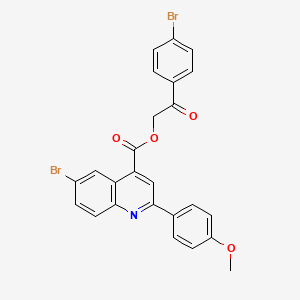 2-(4-Bromophenyl)-2-oxoethyl 6-bromo-2-(4-methoxyphenyl)quinoline-4-carboxylate