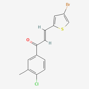 (E)-3-(4-bromothiophen-2-yl)-1-(4-chloro-3-methylphenyl)prop-2-en-1-one