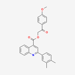 2-(4-Methoxyphenyl)-2-oxoethyl 2-(3,4-dimethylphenyl)quinoline-4-carboxylate