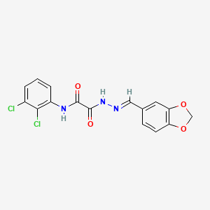 2-(2-(Benzo[d][1,3]dioxol-5-ylmethylene)hydrazinyl)-N-(2,3-dichlorophenyl)-2-oxoacetamide