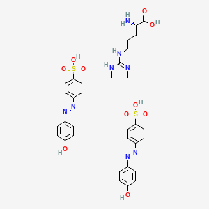 molecular formula C32H38N8O10S2 B12048121 NG, N'G-Dimethyl-L-arginine di(p-hydroxyazobenzene-p'-sulfonate) 