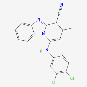 1-(3,4-Dichloroanilino)-3-methylpyrido(1,2-A)benzimidazole-4-carbonitrile