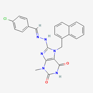 molecular formula C24H19ClN6O2 B12048132 4-chlorobenzaldehyde [3-methyl-7-(1-naphthylmethyl)-2,6-dioxo-2,3,6,7-tetrahydro-1H-purin-8-yl]hydrazone CAS No. 478252-67-4