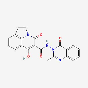 4-hydroxy-N-(2-methyl-4-oxoquinazolin-3(4H)-yl)-6-oxo-1,2-dihydro-6H-pyrrolo[3,2,1-ij]quinoline-5-carboxamide