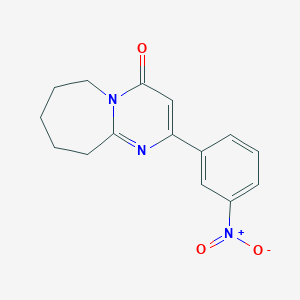 2-(3-Nitrophenyl)-7,8,9,10-tetrahydropyrimido(1,2-A)azepin-4(6H)-one