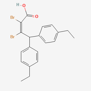 molecular formula C20H20Br2O2 B12048206 (Z)-2,3-Dibromo-4,4-bis(4-ethylphenyl)-2-butenoic acid CAS No. 32953-81-4