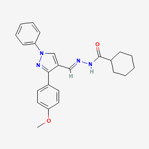 N'-((3-(4-Methoxyphenyl)-1-phenyl-1H-pyrazol-4-yl)methylene)cyclohexanecarbohydrazide