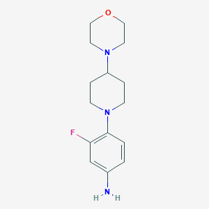 3-Fluoro-4-[(4-morpholin-4-yl)piperidin-1-yl]phenylamine, AldrichCPR