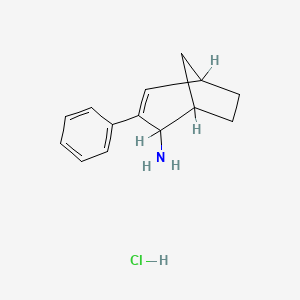 molecular formula C14H18ClN B1204833 3-Phenylbicyclo(3.2.1)oct-3-en-2-amine CAS No. 75590-28-2