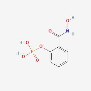 molecular formula C7H8NO6P B1204839 Benzamide, N-hydroxy-2-(phosphonooxy)- CAS No. 56070-32-7