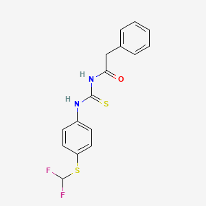 N-({4-[(difluoromethyl)sulfanyl]phenyl}carbamothioyl)-2-phenylacetamide