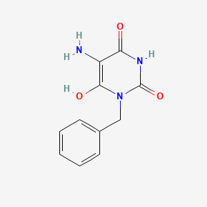 molecular formula C11H11N3O3 B12048557 5-Azanyl-6-Oxidanyl-1-(Phenylmethyl)pyrimidine-2,4-Dione 