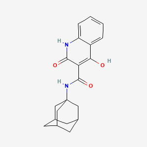 molecular formula C20H22N2O3 B12048561 N-(1-Adamantyl)-4-hydroxy-2-oxo-1,2-dihydro-3-quinolinecarboxamide 