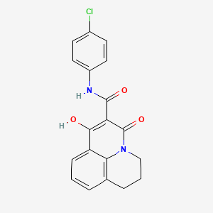 N-(4-chlorophenyl)-3-hydroxy-1-oxo-6,7-dihydro-1H,5H-pyrido[3,2,1-ij]quinoline-2-carboxamide