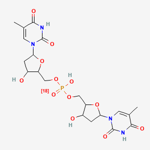 molecular formula C20H27N4O12P B1204862 Bis[[3-hydroxy-5-(5-methyl-2,4-dioxopyrimidin-1-yl)oxolan-2-yl]methyl] hydrogen phosphate CAS No. 84332-64-9