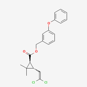 molecular formula C21H20Cl2O3 B1204867 (-)-trans-Permethrin CAS No. 54774-47-9