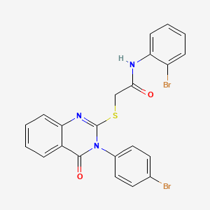 molecular formula C22H15Br2N3O2S B12048676 N-(2-bromophenyl)-2-{[3-(4-bromophenyl)-4-oxo-3,4-dihydroquinazolin-2-yl]sulfanyl}acetamide CAS No. 477313-87-4