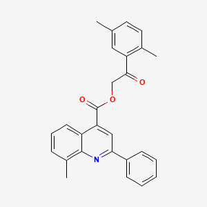 molecular formula C27H23NO3 B12048737 2-(2,5-Dimethylphenyl)-2-oxoethyl 8-methyl-2-phenyl-4-quinolinecarboxylate 