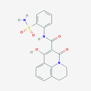 3-hydroxy-1-oxo-N-(2-sulfamoylphenyl)-6,7-dihydro-1H,5H-pyrido[3,2,1-ij]quinoline-2-carboxamide