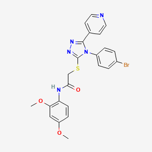 2-{[4-(4-bromophenyl)-5-(pyridin-4-yl)-4H-1,2,4-triazol-3-yl]sulfanyl}-N-(2,4-dimethoxyphenyl)acetamide