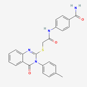 4-[({[3-(4-Methylphenyl)-4-oxo-3,4-dihydroquinazolin-2-yl]sulfanyl}acetyl)amino]benzamide