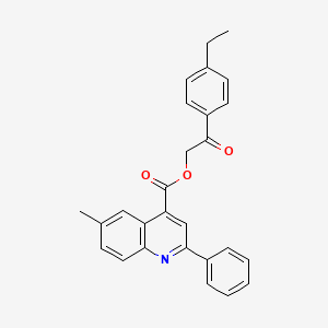 2-(4-Ethylphenyl)-2-oxoethyl 6-methyl-2-phenylquinoline-4-carboxylate