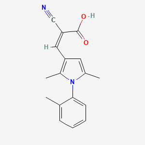 (2Z)-2-cyano-3-[2,5-dimethyl-1-(2-methylphenyl)-1H-pyrrol-3-yl]acrylic acid