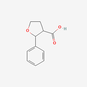 molecular formula C11H12O3 B12048893 2-Phenyloxolane-3-carboxylic acid 