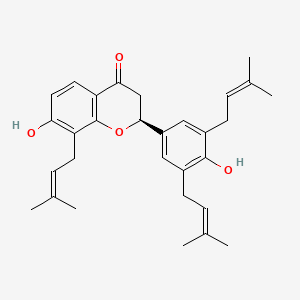 molecular formula C30H36O4 B1204896 Sophoranone CAS No. 23057-55-8