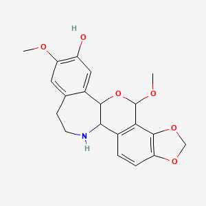 molecular formula C20H21NO6 B1204897 Porphyroxine 