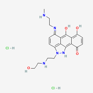 molecular formula C21H27Cl2N5O4 B1204906 Teloxantrone hydrochloride CAS No. 123830-79-5