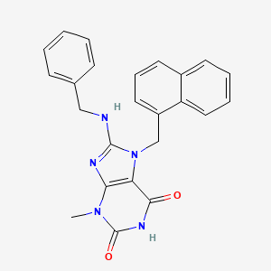 8-(Benzylamino)-3-methyl-7-(naphthalen-1-ylmethyl)-1H-purine-2,6(3H,7H)-dione