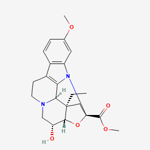 molecular formula C22H26N2O5 B1204923 Methyl 18-hydroxy-11-methoxy-14,15-dihydro-14,17-epoxyeburnamenine-14-carboxylate 