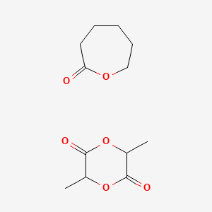 molecular formula C12H18O6 B1204926 Lactide-caprolactone copolymer 