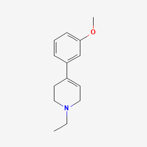 molecular formula C14H19NO B1204928 1-Ethyl-4-(3-methoxyphenyl)-1,2,3,6-tetrahydropyridine CAS No. 102538-16-9