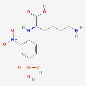 molecular formula C12H18AsN3O7 B1204929 alpha-(4-Arsono-2-nitrophenyl)-L-lysine CAS No. 78417-06-8