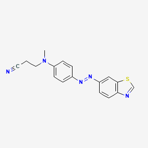 molecular formula C17H15N5S B1204932 6-(4-(N-2-Cyanoethyl-N-methylamino)phenylazo)benzothiazole CAS No. 92887-88-2
