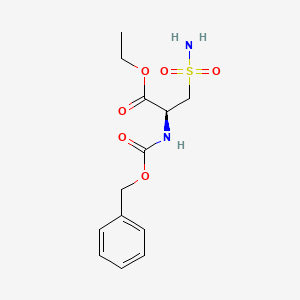 molecular formula C13H18N2O6S B1204933 Ethyl 2-(benzyloxycarbonylamino)-3-sulfamoylpropionate CAS No. 96193-23-6