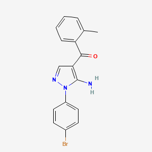 (5-Amino-1-(4-bromophenyl)-1H-pyrazol-4-YL)(O-tolyl)methanone