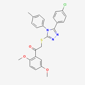 2-{[5-(4-chlorophenyl)-4-(4-methylphenyl)-4H-1,2,4-triazol-3-yl]sulfanyl}-1-(2,5-dimethoxyphenyl)ethanone