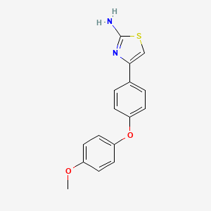 molecular formula C16H14N2O2S B12049389 4-(4-(4-Methoxyphenoxy)phenyl)thiazol-2-amine 