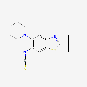 molecular formula C17H21N3S2 B1204939 2-tert-Butyl-6-isothiocyanato-5-(piperidin-1-yl)benzthiazole CAS No. 104065-98-7