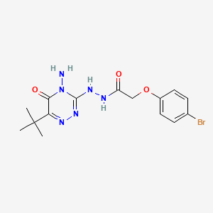 N'-(4-amino-6-tert-butyl-5-oxo-4,5-dihydro-1,2,4-triazin-3-yl)-2-(4-bromophenoxy)acetohydrazide