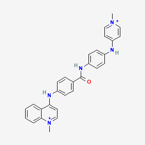 molecular formula C29H27N5O+2 B1204941 1-Methyl-4-{[4-({4-[(1-methylpyridinium-4-yl)amino]phenyl}carbamoyl)phenyl]amino}quinolinium CAS No. 88837-63-2