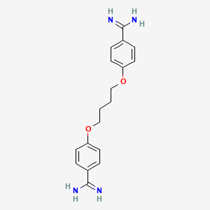 molecular formula C18H22N4O2 B1204942 Butamidine CAS No. 124076-61-5
