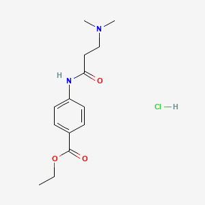 molecular formula C14H21ClN2O3 B1204950 N,N-Dimethylalanylbenzocaine CAS No. 80317-97-1