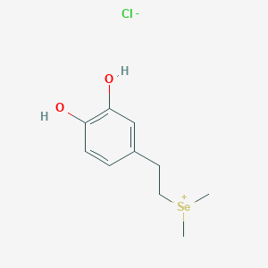 molecular formula C10H15ClO2Se B1204952 (2-(3,4-Dihydroxyphenyl)ethyl)-dimethylselenonium chloride CAS No. 85709-88-2