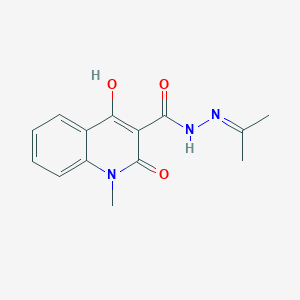 2-hydroxy-1-methyl-4-oxo-N'-(propan-2-ylidene)-1,4-dihydroquinoline-3-carbohydrazide