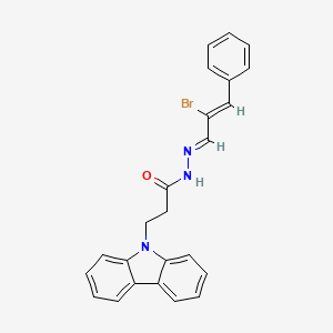 N'-[(1E,2Z)-2-bromo-3-phenylprop-2-en-1-ylidene]-3-(9H-carbazol-9-yl)propanehydrazide